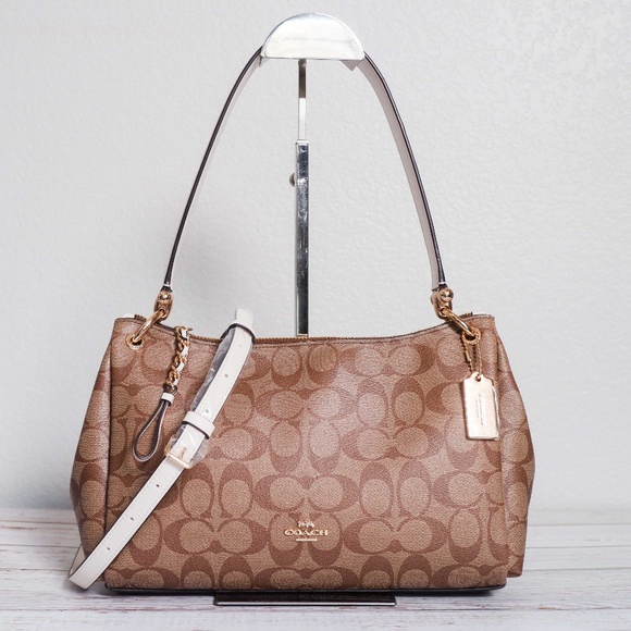 small mia shoulder bag in signature canvas